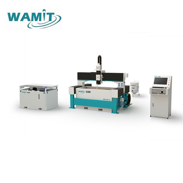 45 Degree Small Abrasive Water Jet Cutting Machine 5 AXIS